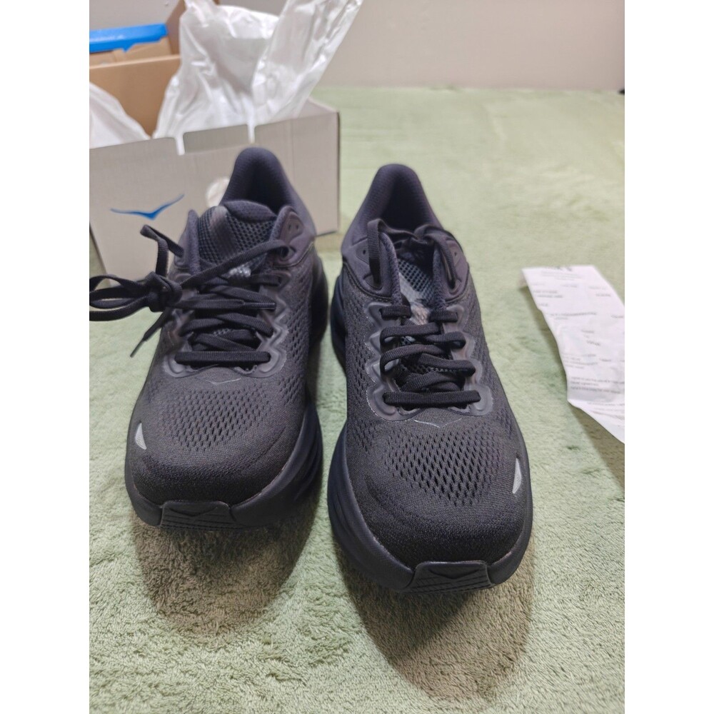 Hoka Bondi 9 Running Shoes Womens Sz 10.5B Black Athletic Sneakers NIB